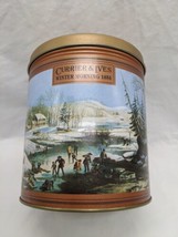 Pecatonica River Popcorn Currier And Ives Winter Morning 1854 Tin - £19.41 GBP