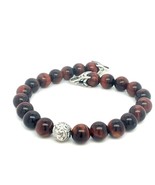David Yurman Tiger Eye Carved Ball Bracelet 8&quot; 8 mm Sterling Silver Esta... - €253,41 EUR