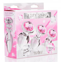 Booty Sparks Pink Gem Glass Anal Plug Set - £33.77 GBP