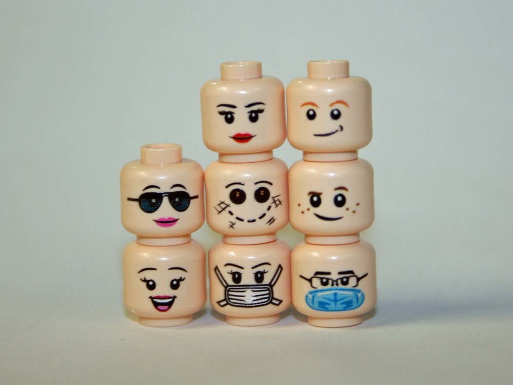 Primary image for customizing Head Misc expressions animation DIY Building Minifigure Bricks US
