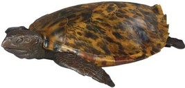 Sculpture TRADITIONAL Lodge Seat Turtle Resin Hand-Painted Hand-Cast Pai - £374.82 GBP