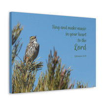   Sing And Make Music Ephesians 5:19 Bible Verse Canvas Christia - £60.74 GBP+