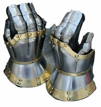 Medieval Steel Hand Gloves Knight Armor Glove Pair Gauntlets gift item new - £81.36 GBP