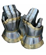 Medieval Steel Hand Gloves Knight Armor Glove Pair Gauntlets gift item new - £81.44 GBP