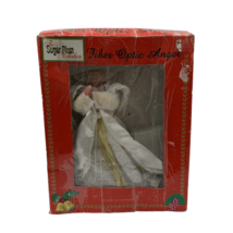 Lighted Angel Treetopper Fiber Optic White 10 Inches The Sugar Plum in Box - £15.27 GBP