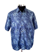Natural Issue Shirt Men&#39;s Size Large Island Casual Blue Tropical Hawaiian Aloha - £14.69 GBP