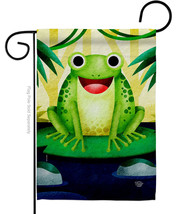 Happy Frog - Impressions Decorative Garden Flag G192620-BO - £15.70 GBP