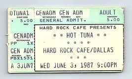 Hot Tuna Concert Ticket Stub June 3 1987 Dallas Texas - £19.05 GBP