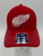 NEW Fanatics NHL Detroit Red Wings StretchFit Hat Red/White Medium-Large - $19.99