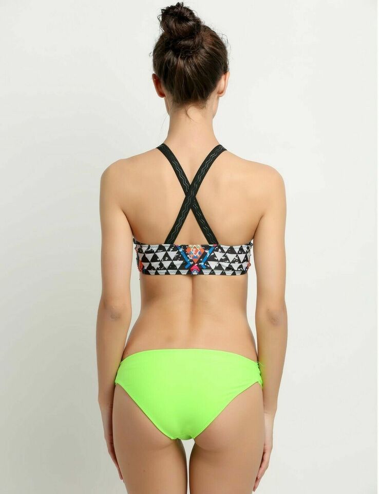 Tribal Geo Print High Neck Crisscross Two-piece Bikini Set Swimsuits AUS STOCK Item image 4
