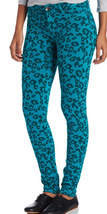 Southpole Juniors Printed Pattern Moleton Skinny Pants, Teal,Size Large - $16.83