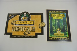 Shaftebury Brewing Lot of 2 Beer Signs Rainforest Amber &amp; Hemp Ale Beer ... - £23.10 GBP