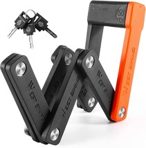 ANGGOER Compact Folding Bike Lock with 3 Keys, 2.06 Ft Anti Theft Security - £31.89 GBP