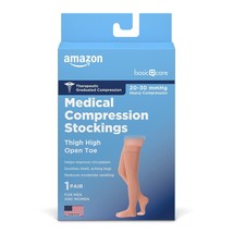 Amazon Basic Care Medical Compression Stockings, 20-30 mmHg Support, Wom... - $19.79