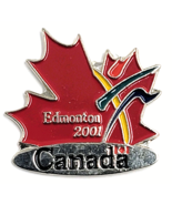Edmonton 2001 World Championships Athletics Canada Maple Leaf Enamel Pin... - $19.49 CAD