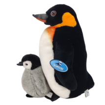 15&quot; SeaWorld Emperor Penguin Plush with 7&quot; Baby Stuffed Animal With Tags - £20.67 GBP