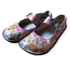 Alegria By PG Lite Shoes Size 36 Dayna Floral Mary Jane Comfort Wedge - £16.12 GBP
