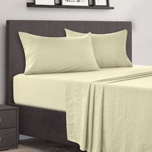 Vanilla Microfiber Comfort 4 Piece Bed Sheet Set Deep Pocket 1800 Series Hotel - £18.90 GBP+