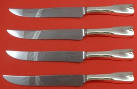 Colonial Theme by Lunt Sterling Silver Steak Knife Set 4pc Texas Sized Custom - £259.75 GBP