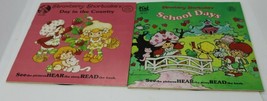 Kid Stuff Strawberry Shortcake Talking Story Books 1981 Lot 2 School Day Country - £14.60 GBP
