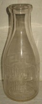 Vtg Crowley&#39;s Crowleys Milk Co Inc 1-Quart Glass Dairy Bottle Jug Barn Dump Dig - £15.03 GBP