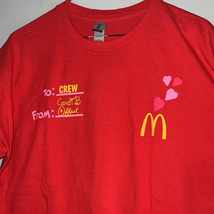 Cardi B Offset McDonald&#39;s Valentine&#39;s Day Shirt Red Size Large - $127.87 MXN