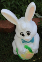 Vintage 27” Sun Hill Easter Bunny Rabbit w/ Egg and Bowtie Blow Mold with Light - £28.95 GBP