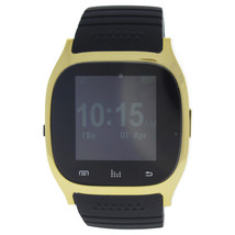 EK-B5 Montre Connectee Silicone Strap Smart Watch - Gold-Black - $14.49