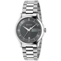 Gucci YA126523 Grey Dial Stainless Steel Strap Ladies Watch - £531.56 GBP