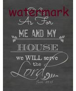 POPULAR BIBLE VERSE SCRIPTURE JOSHUA "AS FOR ME AND MY HOUSE WE WILL..."... - $8.60