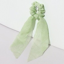 Ponytail Scarf Bow Hair Rope Ties Scrunchies Ribbon Mint-green - £4.86 GBP
