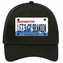 Lets Go Brandon WA Novelty Black Mesh License Plate Hat - £23.24 GBP