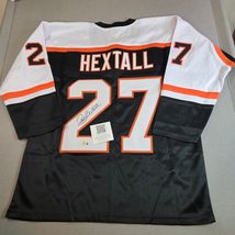 Ron Hextall #27 Flyers Black Signed Jersey Beckett Authenticated XL - $125.42 CAD