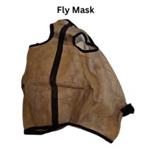 Fly Mask Horse Size No Ears Tan USED - £5.58 GBP