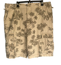 Wonderwall Broken In Cargo Shorts Men’s Size 40 Beige Tropical Print - £10.65 GBP