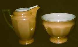 Vintage P.A.L.T Czecho-slovakia Creamer and Open Sugar Lusterware image 3