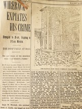 1899 antique NEWSPAPER lancaster pa GALLOW EXECUTION murder WIREBACK Landis - £54.56 GBP