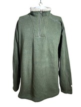 Kuhl Pullover Men&#39;s XL Green Sweater Classic Long Sleeve Fleece 1/4 Zip ... - $37.49