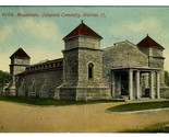 Mausoleum Oakwood Cemetery Postcard Warren Ohio 1912 - $11.88