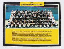 VINTAGE 1981 Pittsburgh Steelers Team Photo 8.5x11" Bradshaw Harris Lambert Noll - $14.84