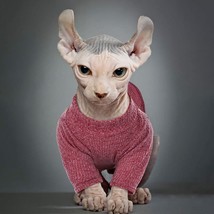Adorable Hairless Cat&#39;s Clothes Vest Pajamas Jumpsuit for All Season,  Red: X-La - £31.17 GBP