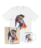 COLOR SPLASH Beagle T-shirt, Mug and Canvas Bag Bundle - $57.74