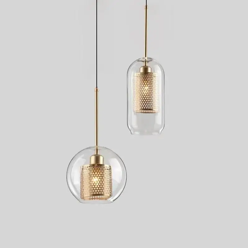 Glass Hanging Lamp Nordic Pendant Lights Kitchen Island Dining Room Ligh... - $55.84+