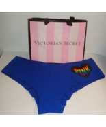 VICTORIA&#39;S SECRET PINK NO SHOW CHEEKSTER BLUE PRIDE COLLECTION HEART GRA... - €10,96 EUR