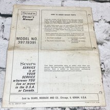 Sears Craftsman 1/3 H.P. Grinder, Model No. 397.19391 MANUAL ONLY Vtg 1976 - £14.24 GBP