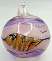 Vintage  Art Glass Ornate Pink Purple Ornament U257/3Ornate - £31.59 GBP