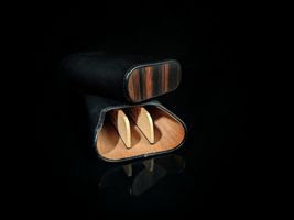Brizard Elite Dakota Black & Ebony Cigar Case Holder NIB image 7