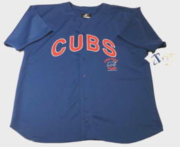 $25 Chicago Cubs MLB NL Logo Athletic Vintage 2001 Royal Blue Red Jersey XL New - £23.87 GBP