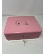 Kyodoled Medium Cash Box with Money Tray,Small Safe Lock Box with Key, D... - $18.99