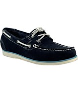 TIMBERLAND EK.CLASSIC Women&#39;s Navy Suede Boat Shoes Size 7, 8223A - £47.94 GBP